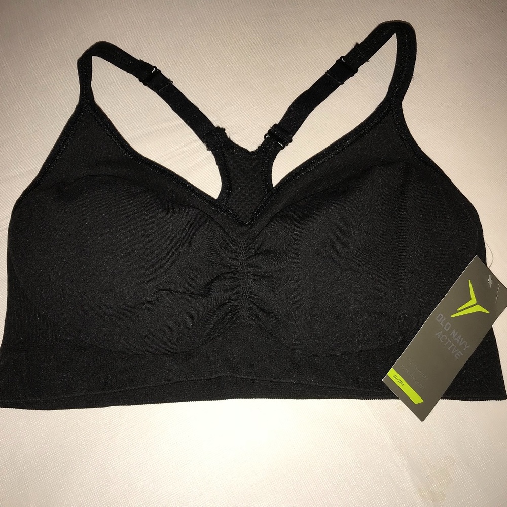 Old Navy Active Black Sport Bra Size Large- NWT